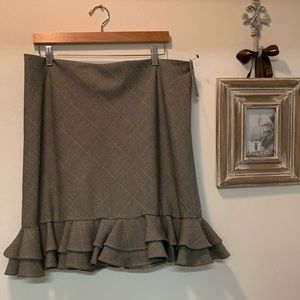 American Living Ruffled Houndstooth Skirt